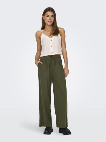 Wide Leg Pantalon 'ONLTIZANA' ONLY en vert