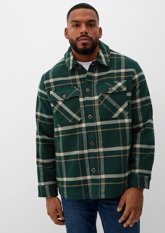 s.Oliver Men Big Sizes Between-Season Jacket in Green: front