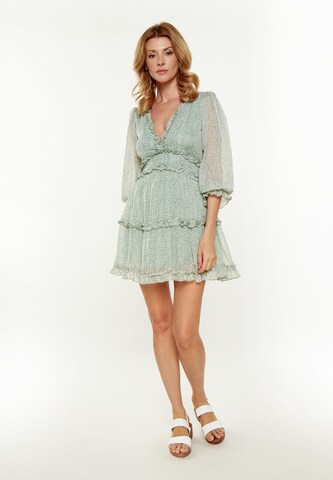 Usha - Vestido 'Fashion Look' em verde