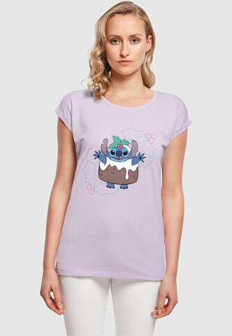 Maglietta 'Lilo And Stitch - Pudding Holly' di ABSOLUTE CULT in lilla: frontale