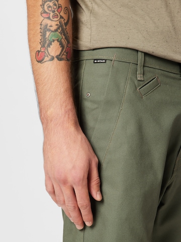 G-Star RAWregular Chino hlače 'Bronson 2.0' - zelena boja