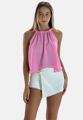 Camicia da donna di Elara in rosa: frontale