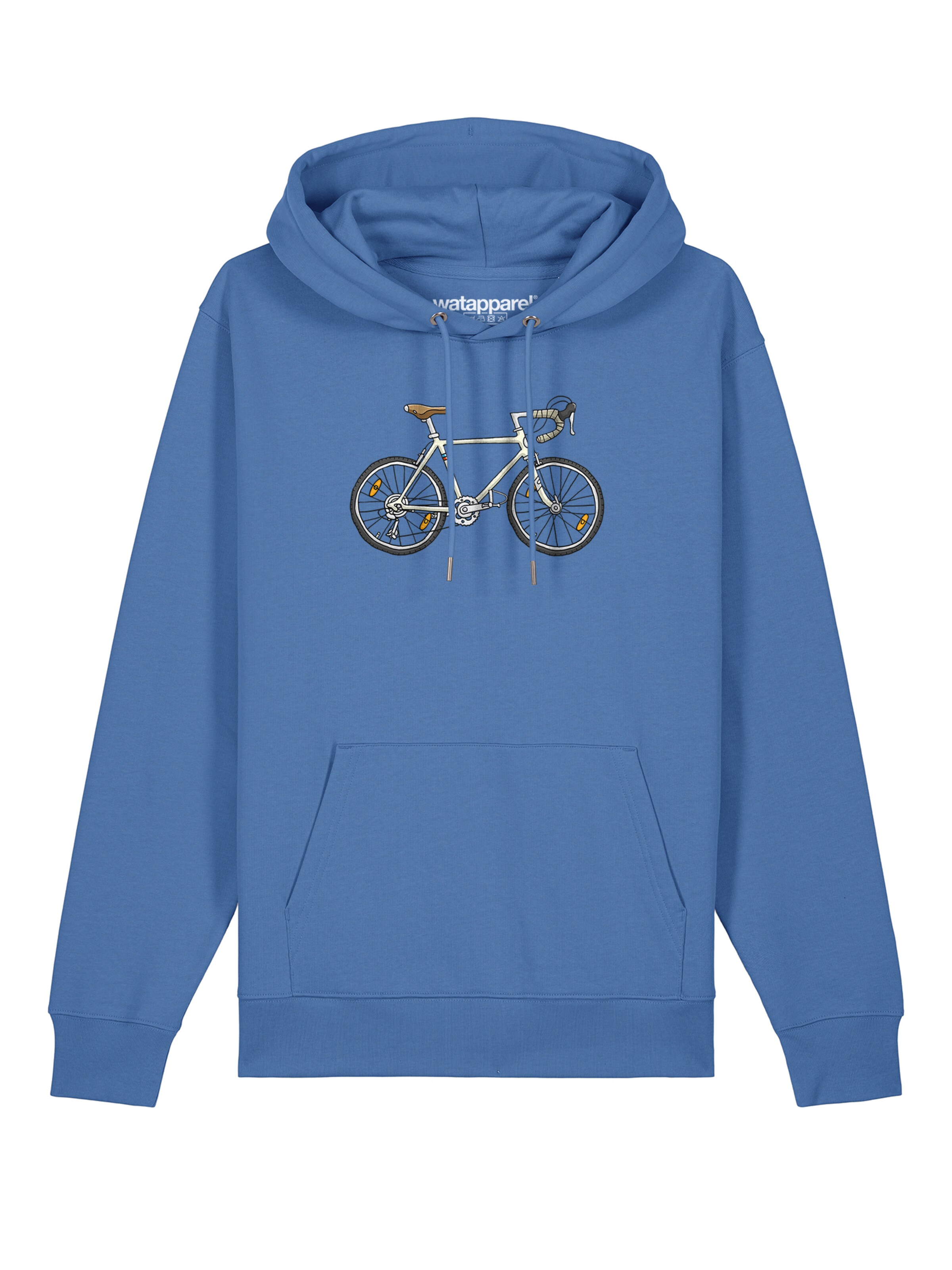 Watapparel Sweatshirt ' Doodle Bike ' in Blauw: voorkant