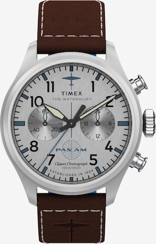 TIMEX Analoguhr 'Timex x Pan Am® Waterbury Ace Chronograph' in Braun: Vorderseite