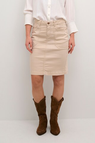 Cream Rok 'Ann' in Beige: voorkant