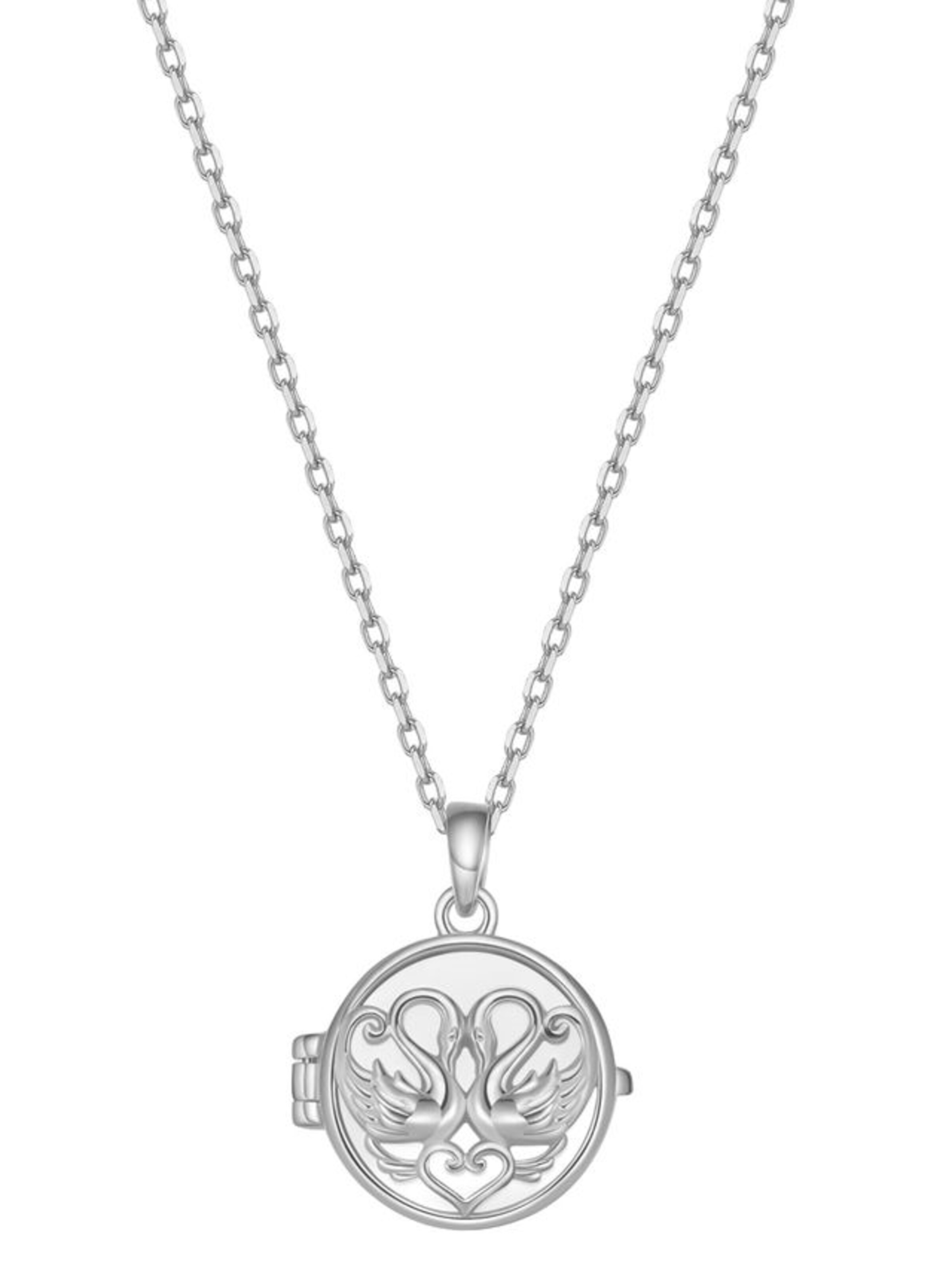 Collana 'Eternity Locket' di Hey Happiness in argento: frontale