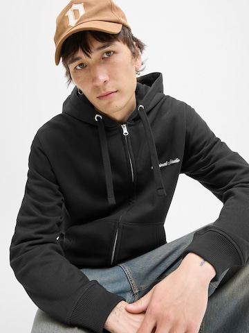 JACK & JONES Sweat jacket 'JORNORREBRO' in Black