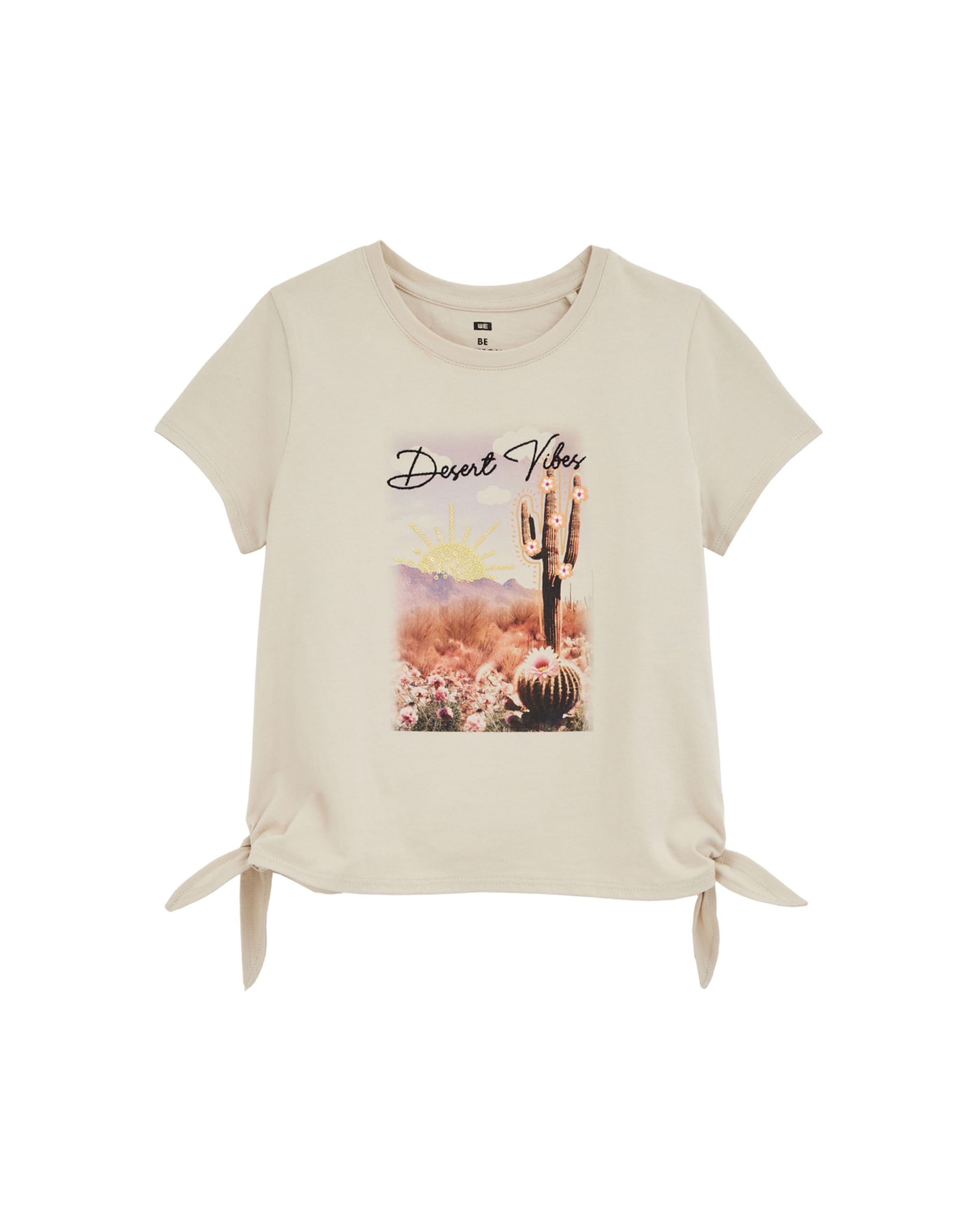 WE Fashion Μπλουζάκι σε μπεζ: μπροστά