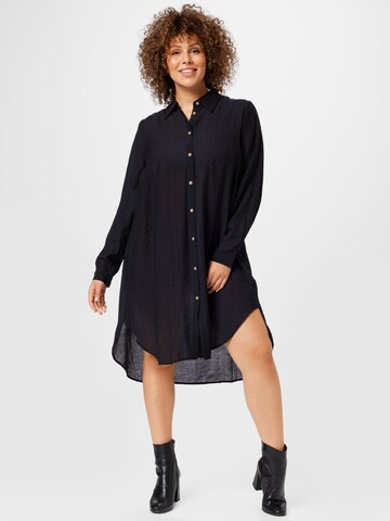 Robe-chemise 'VANDA' ONLY Carmakoma en noir : devant