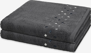ROSS Handtuch 'Stoneline' in Grau: Vorderseite
