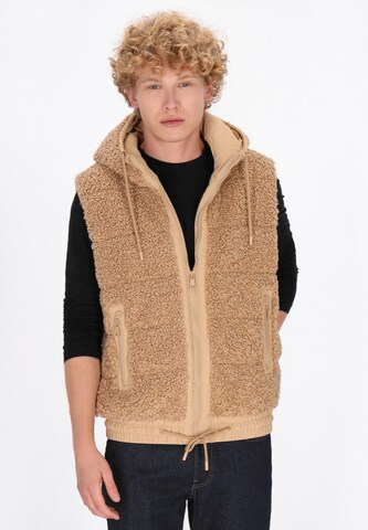 Gilet MO en beige : devant
