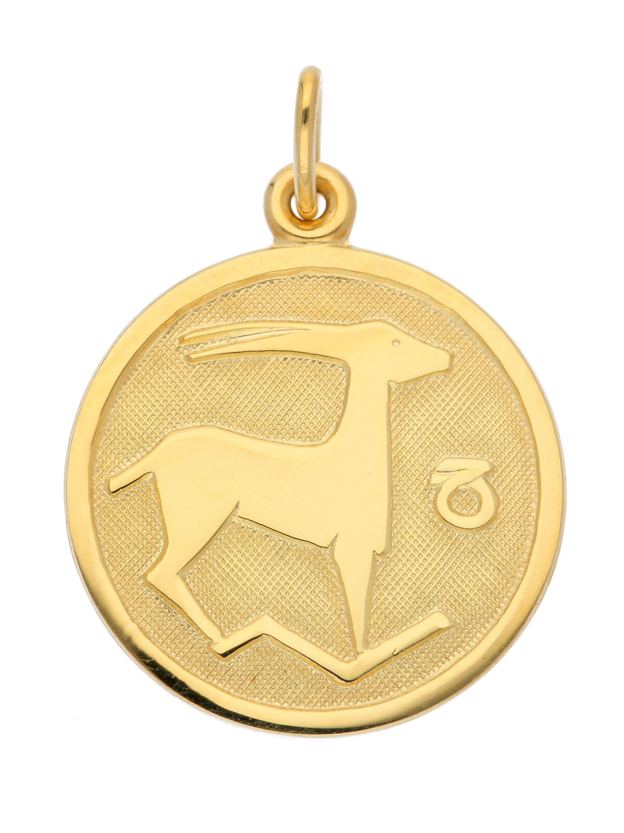 Adelia´s Pendant 'Steinbock' in Gold: front