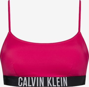 Calvin Klein Swimwear Bikini Top in Pink: front