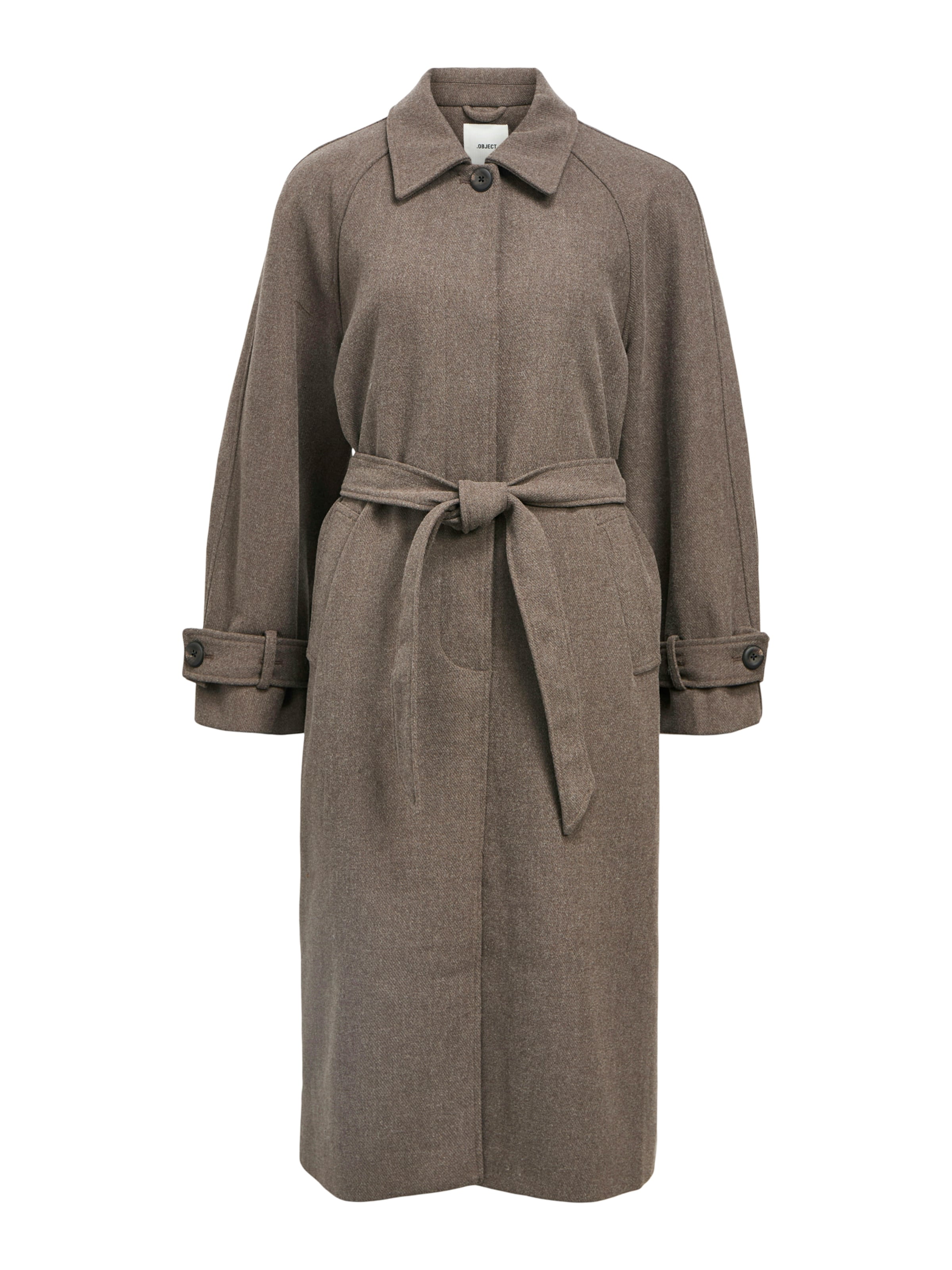 OBJECT Mantel 'Emma' in Braun: Vorderseite
