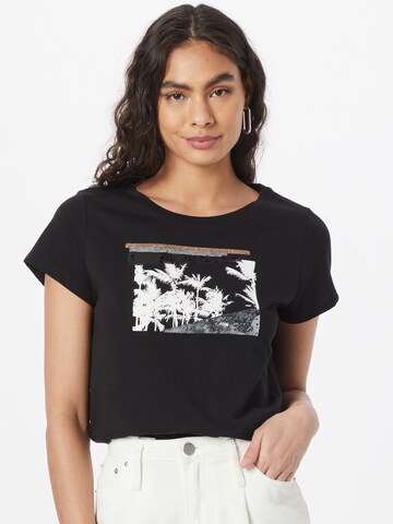 Cartoon Shirt in Zwart: voorkant