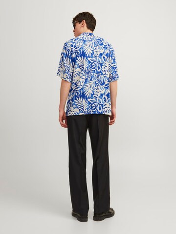 JACK & JONES Comfort fit Button Up Shirt 'JJBlurexton' in Blue