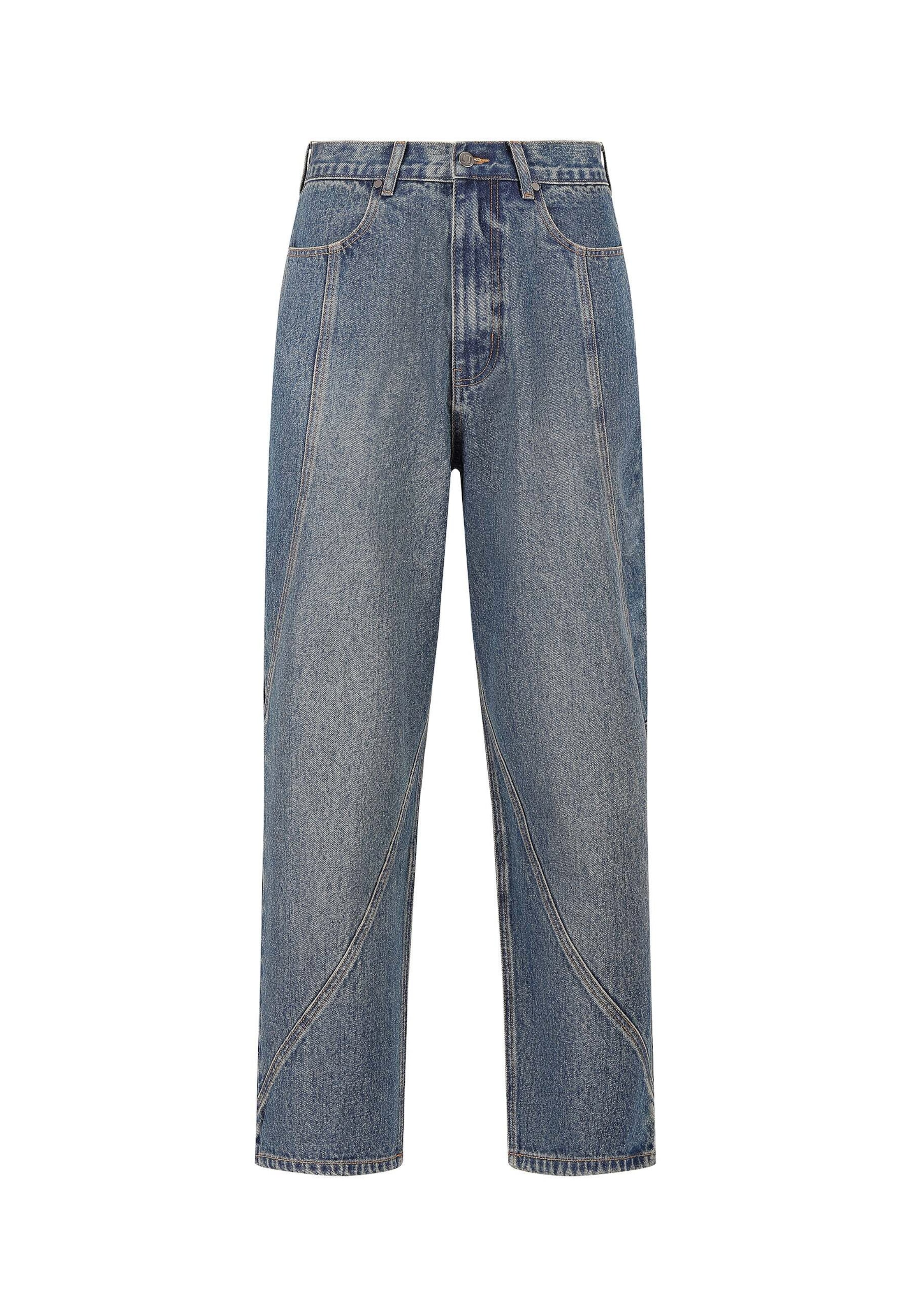 Ed Hardy - Loosefit Vaquero en azul: frente