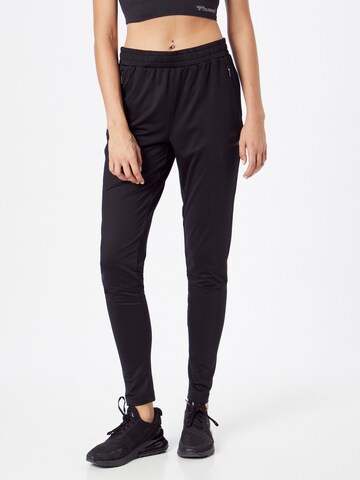 Hummel Slim fit Workout Pants 'Selby' in Black: front