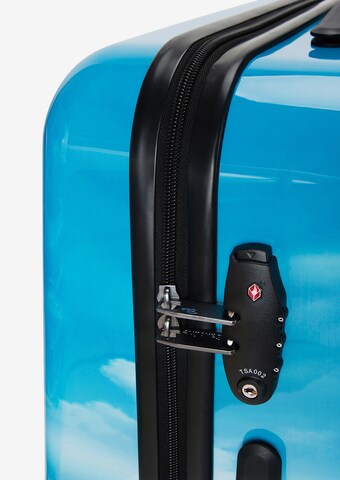 Saxoline Blue Suitcase 'Island' in Blue