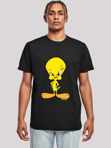 F4NT4STIC Shirt 'Looney Tunes' in Zwart: voorkant
