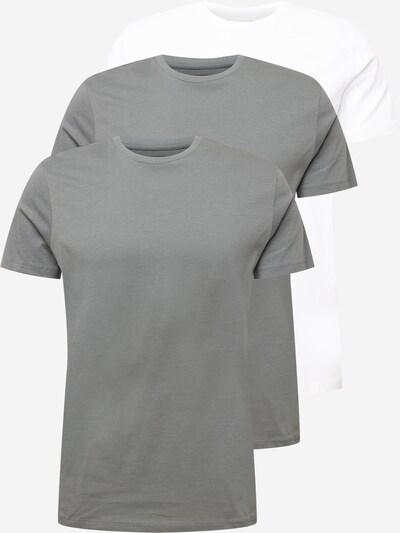 BURTON MENSWEAR LONDON Shirt in de kleur Rookgrijs / Wit, Productweergave