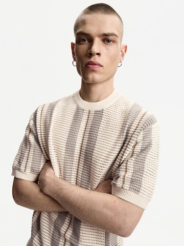 Bershka Shirt in Beige
