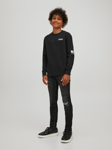 Jack & Jones Junior كنزة رياضية 'Nasa' بلون أسود