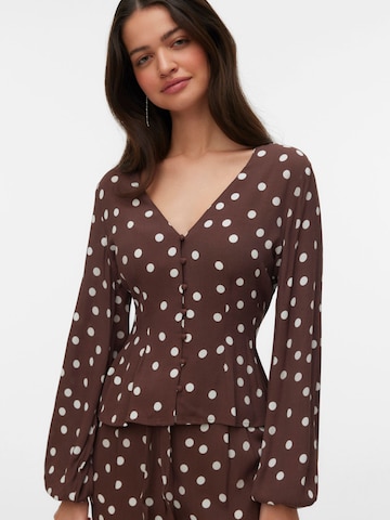VERO MODA Bluse 'VMElisa' in Braun: Vorderseite