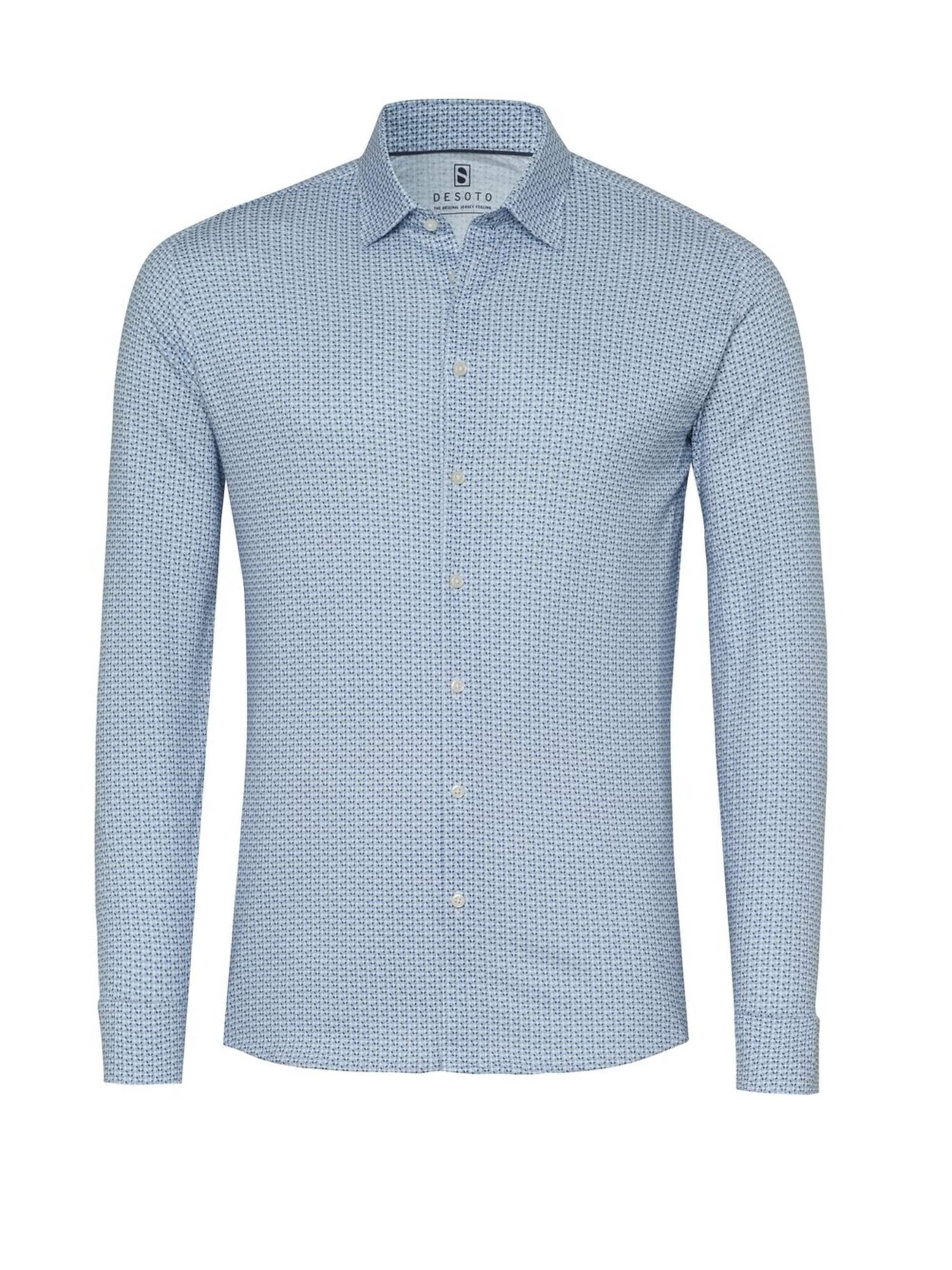 Coupe slim Chemise business DESOTO en bleu : devant