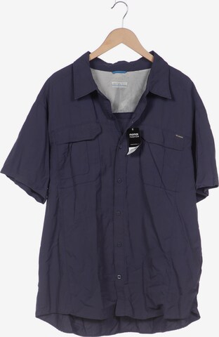 COLUMBIA Button Up Shirt in 7XL in Blue: front