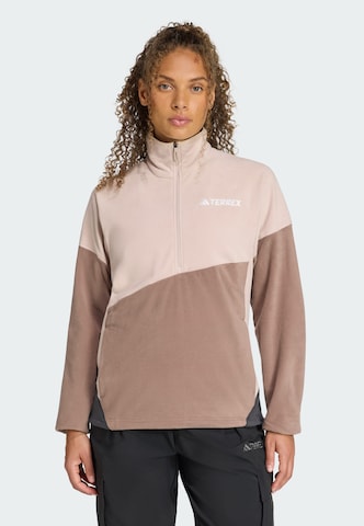 ADIDAS TERREX Sports sweatshirt in Brown: front
