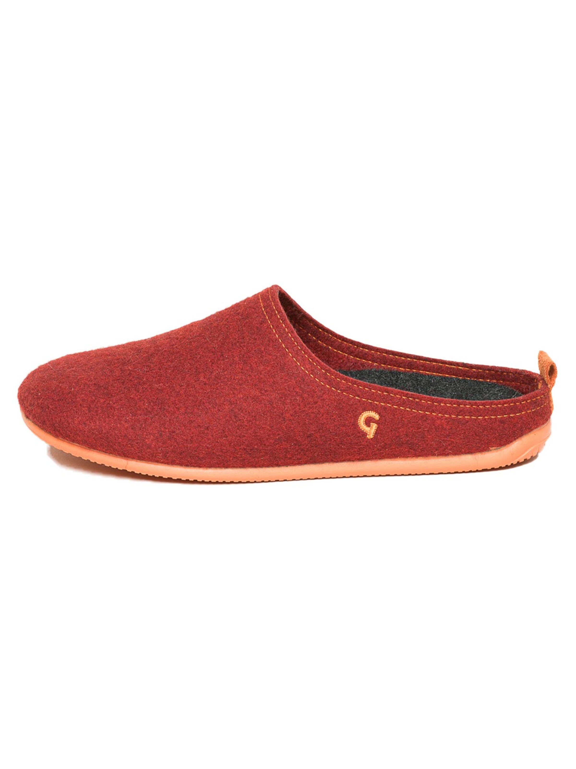 Gottstein Muiltjes 'Wool Slide-In' in Rood: voorkant