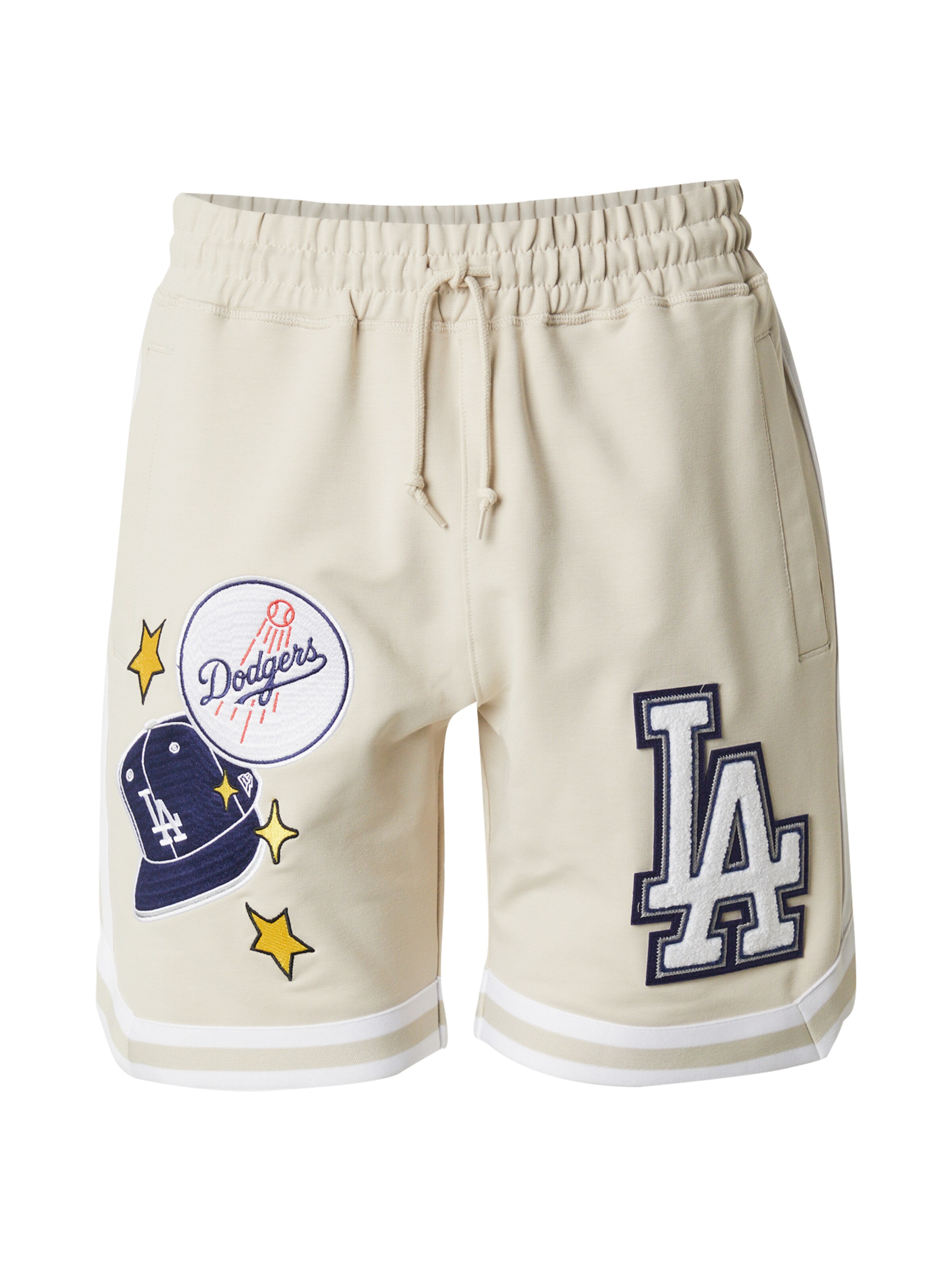 NEW ERA Normální Kalhoty – béžová: přední strana