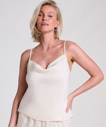 Hunkemöller Koszulka do spania 'Cami' w kolorze biały: przód