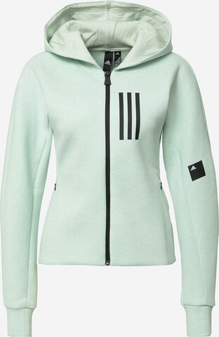 ADIDAS SPORTSWEAR Sportief sweatvest 'Mission Victory  Fit ' in Groen: voorkant