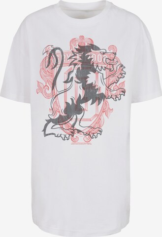 F4NT4STIC Oversized Shirt 'Harry Potter Gryffindor Crest' in White: front