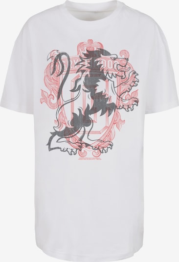 F4NT4STIC T-shirt oversize 'Harry Potter Gryffindor Crest' en anthracite / rouge clair / blanc, Vue avec produit