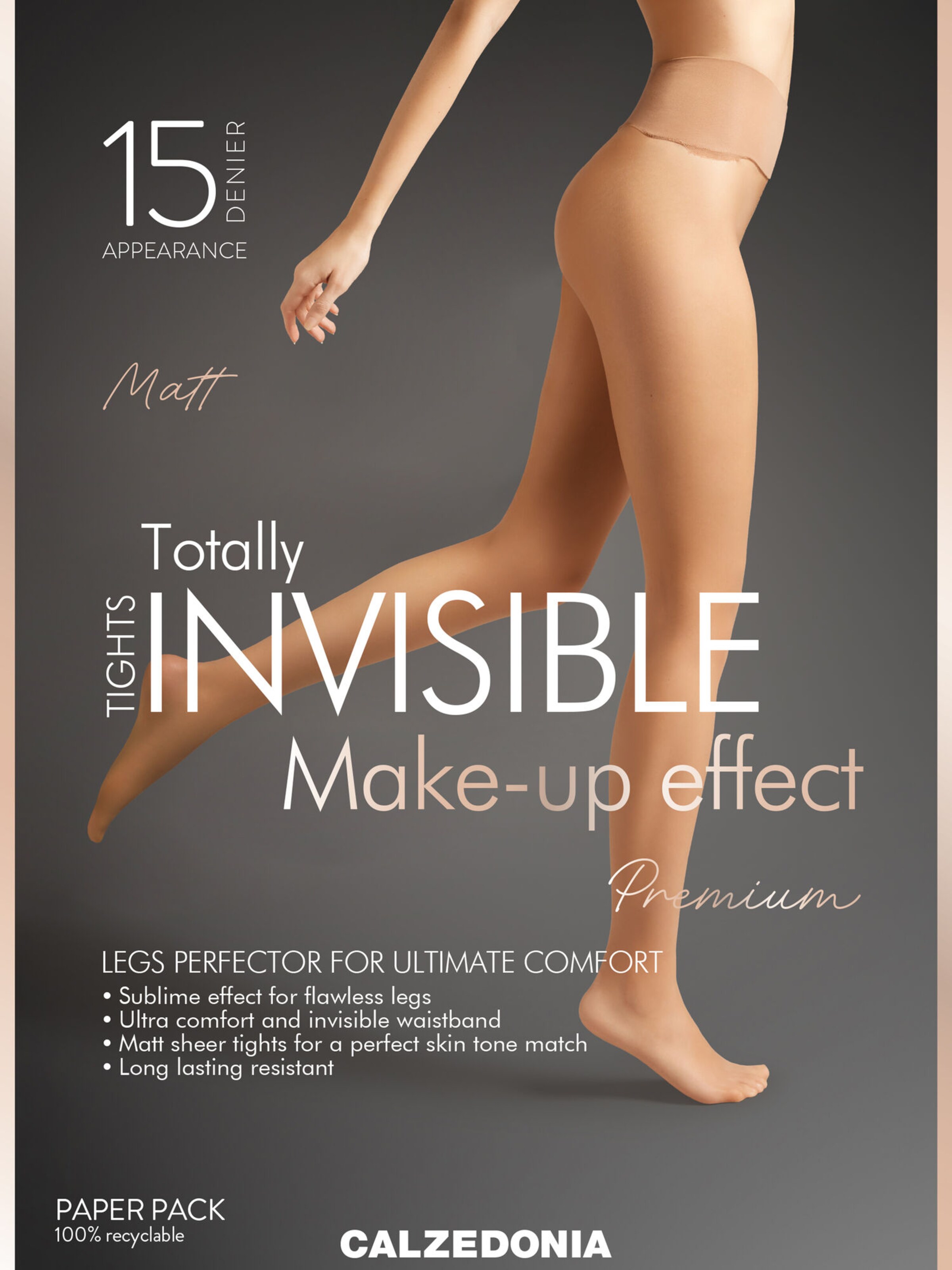 CALZEDONIA Tights 'Invisible Make Up Effect' in Beige