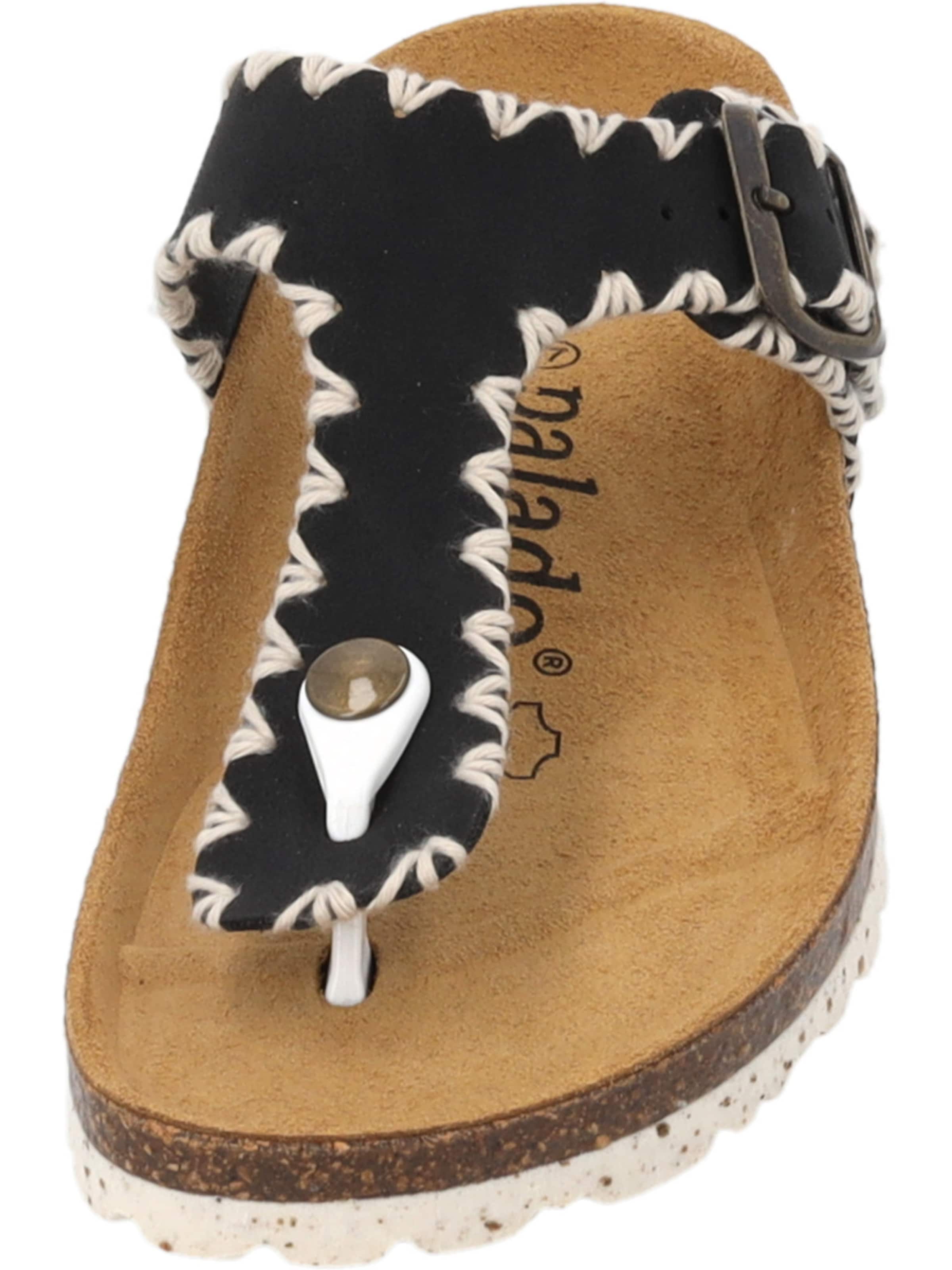Palado T-bar sandals 'Palado Kos Stitch' in Black