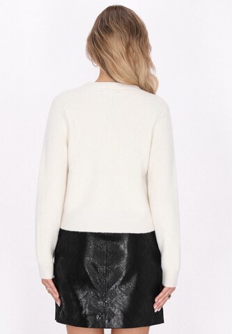faina Gebreid vest in Wit