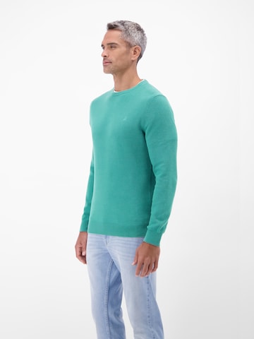 LERROS Sweatshirt in dynamischer 2-Tone-Optik in Grün