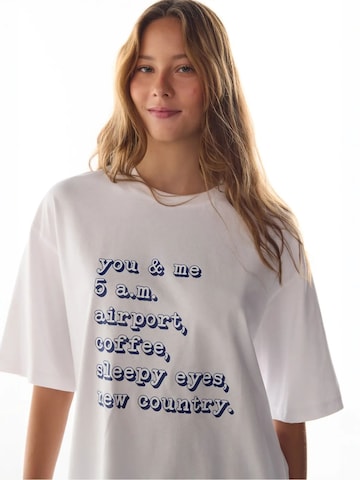 Chemise de nuit 'Lounge-Oberteile' Penti en blanc