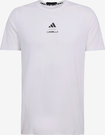 T-Shirt fonctionnel 'Les Mills' ADIDAS PERFORMANCE en blanc : devant