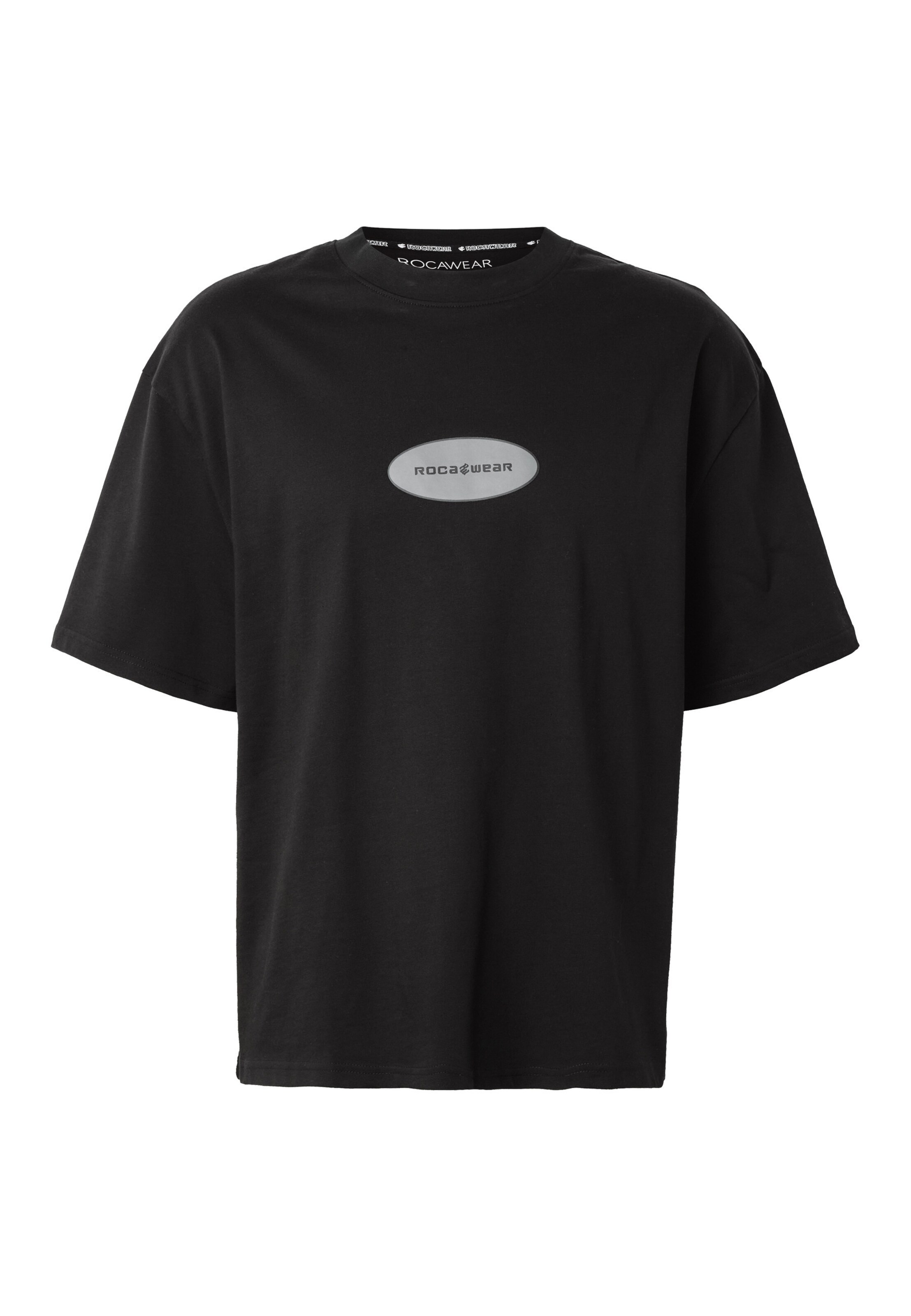 ROCAWEAR Tričko 'Simpleroc' – černá: přední strana