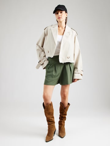 ABOUT YOU Loose fit Pleat-Front Pants 'Jane' in Green