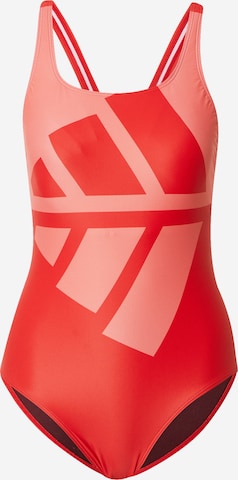 ADIDAS PERFORMANCE Sports swimsuit 'Logo Graphic' in Red: front