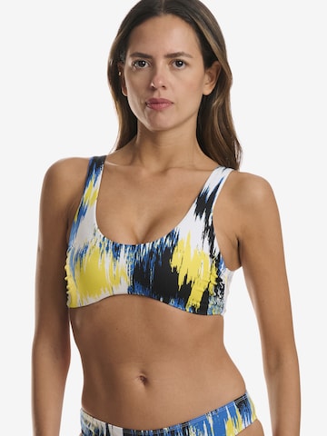Wolford Bustier Bikinitop ' Scoop Neck Top ' in Blauw: voorkant