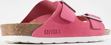 Bayton Mules 'Vegan' in Pink: front