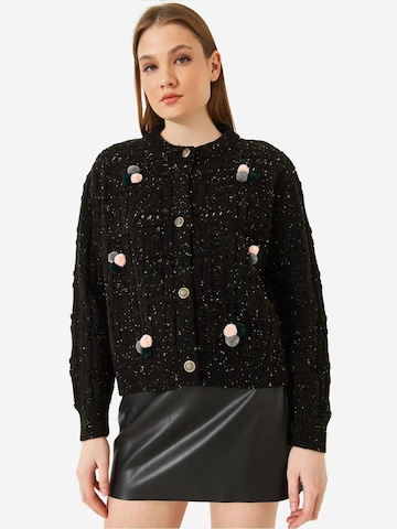 Bianco Lucci - Casaco de malha em preto: frente