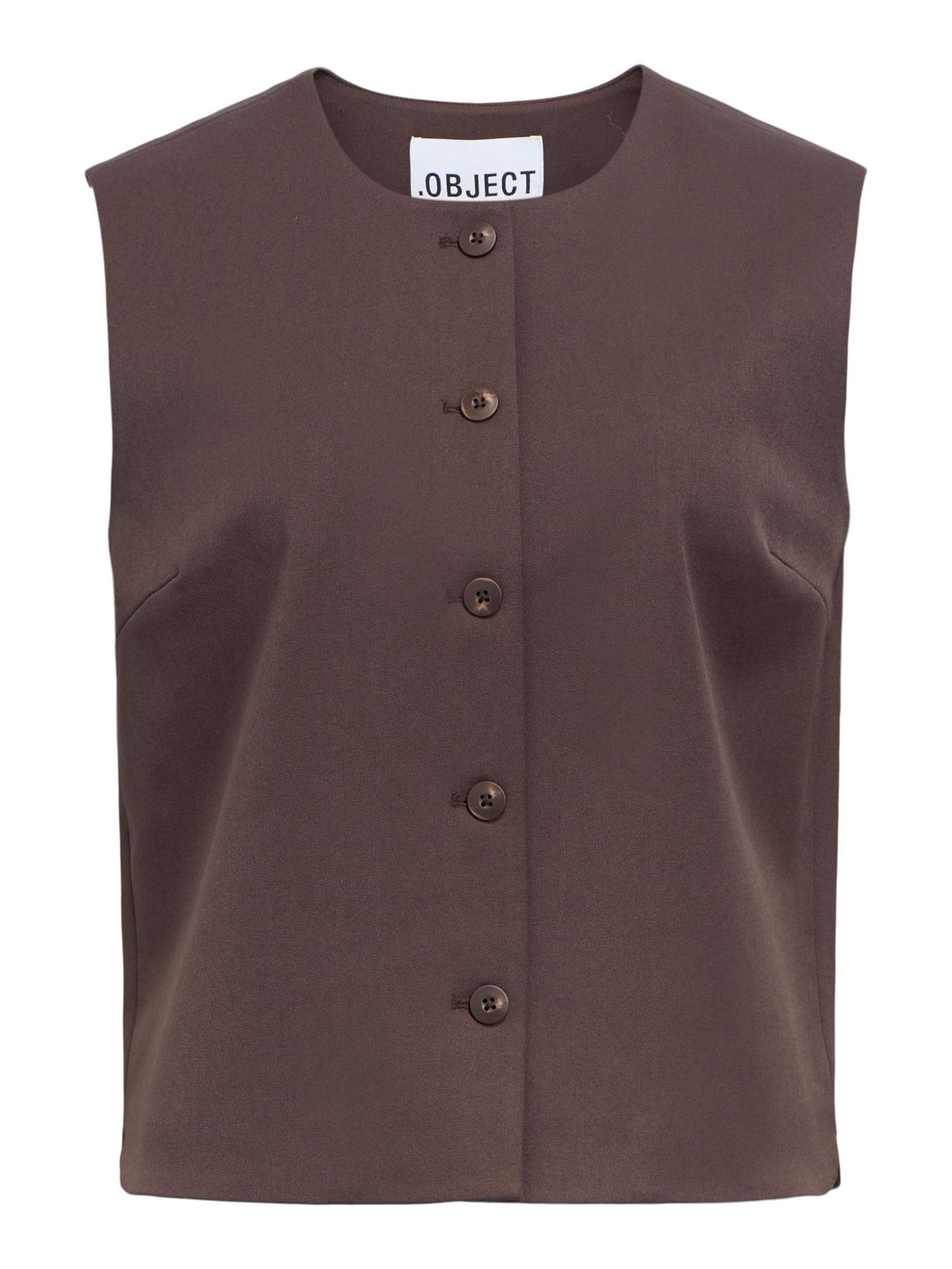 Gilet da completo 'OBJLisa' di OBJECT in marrone: frontale